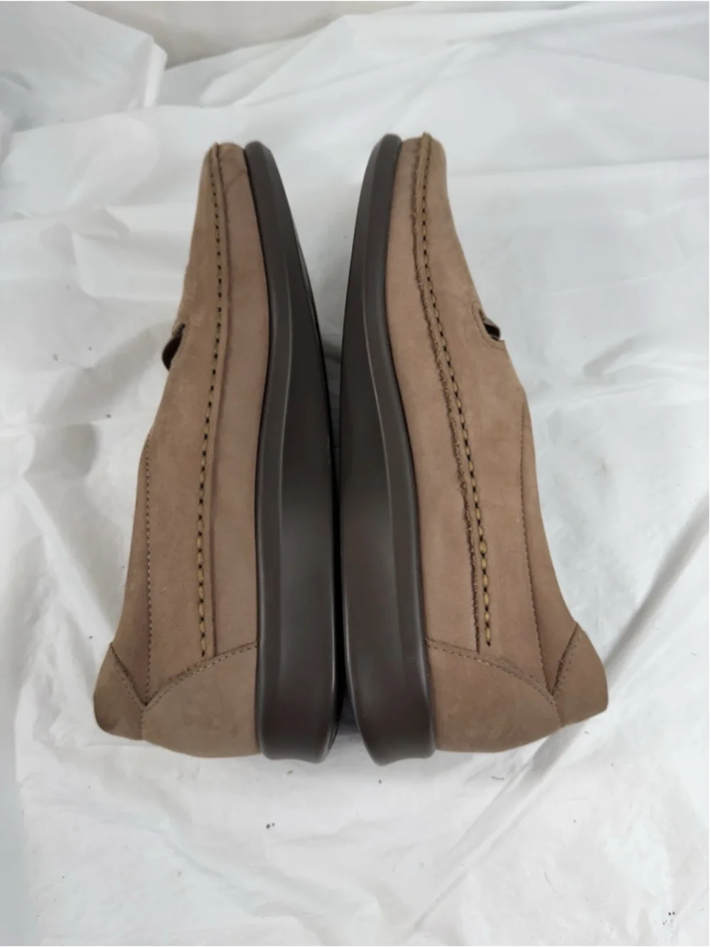 SAS Women's Size 8.5W Praline Tan Crissy Slip On Nubuck Leather Loafer Shoes